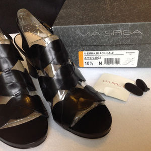 BRAND NEW Via Spiga V-Emma Black Calf
